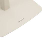 Square high garden table ALEGORIA Clay 2 seats - Epoxy-treated steel, Reinforced anti-rust treatment Clay
