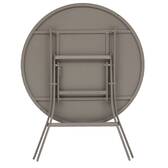 Folding balcony table GREENSBORO Coffee 4 seats - Steel, Reinforced anti-rust treatment Coffee