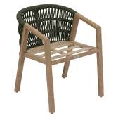Garden chair with arms MYLORE Fern / Honey Epoxy treated aluminum, Recycled polyester Fern / Honey
