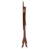 Folding balcony table GREENSBORO Mahogany 2 seats - Steel, Reinforced anti-rust treatment Mahogany Brown