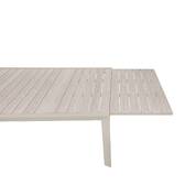 Extendable square garden table ÉVASION Linen / Clay 12 seats - Epoxy-coated aluminum Linen / Clay