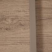 Square extendable garden table PIAZZA Truffle / Coffee 8 seats - Epoxy-treated aluminum, Tempered glass Truffle / Coffee