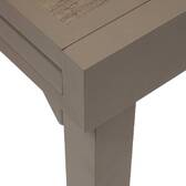 Square extendable garden table PIAZZA Truffle / Coffee 8 seats - Epoxy-treated aluminum, Tempered glass Truffle / Coffee