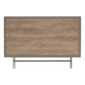 Rectangular folding garden table AZUA Truffle / Coffee 6 seats - Epoxy-treated aluminum, Glass Truffle / Coffee