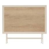 Rectangular folding garden table AZUA Spelt / Clay 4 seats - Epoxy-treated aluminum, Glass Spelt / Clay