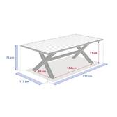 Rectangular garden table AXIOME Clay / Honey 8 seats - Epoxy-coated aluminum Clay / Honey