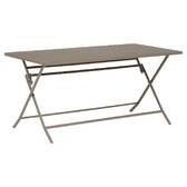 Folding balcony table GREENSBORO Coffee 6 seats - Steel, Reinforced anti-rust treatment Coffee