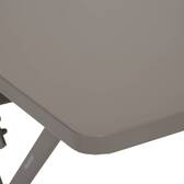 Folding balcony table GREENSBORO Coffee 6 seats - Steel, Reinforced anti-rust treatment Coffee