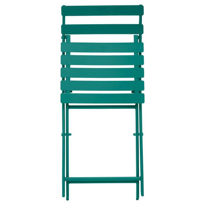 Folding garden chair GREENSBORO Opal green Epoxy treated steel, Reinforced anti-rust treatment Opal Green