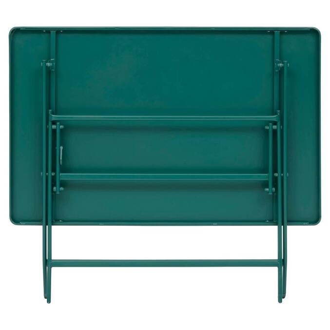 Folding balcony table GREENSBORO Opal green 4 seats - Steel, Reinforced anti-rust treatment Opal Green