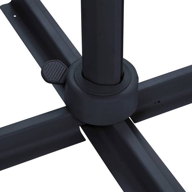Tilt rectangular cantilever parasol MELHIA Anthracite 4 x 3 m - Aluminum, Steel, Olefin Anthracite