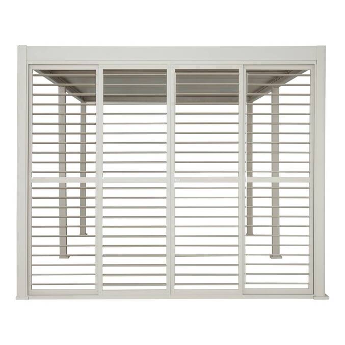 Sliding shutter EVORA Clay For EVORA Side 3 m - 2.7 x 2.3 m - Epoxy-coated aluminium Clay