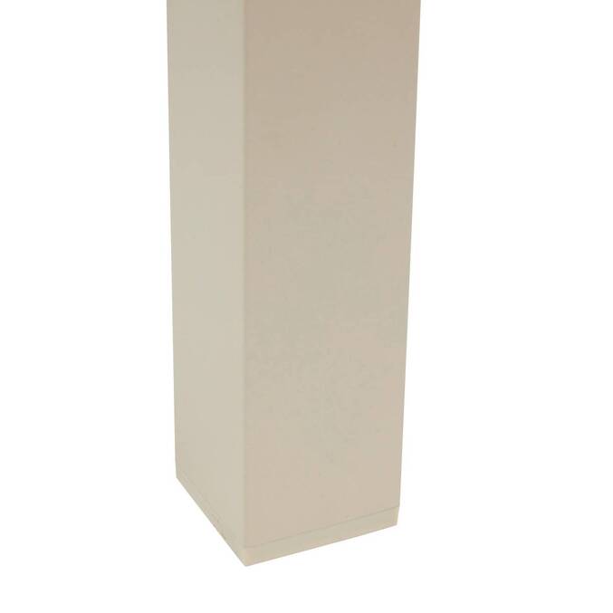 Rectangular extendable garden table PIAZZA Spelt / Clay 10 seats - Epoxy treated aluminum, Tempered glass Spelt / Clay
