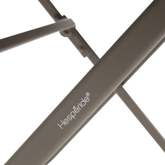 Rectangular folding garden table AZUA Truffle / Coffee 6 seats - Epoxy-treated aluminum, Glass Truffle / Coffee