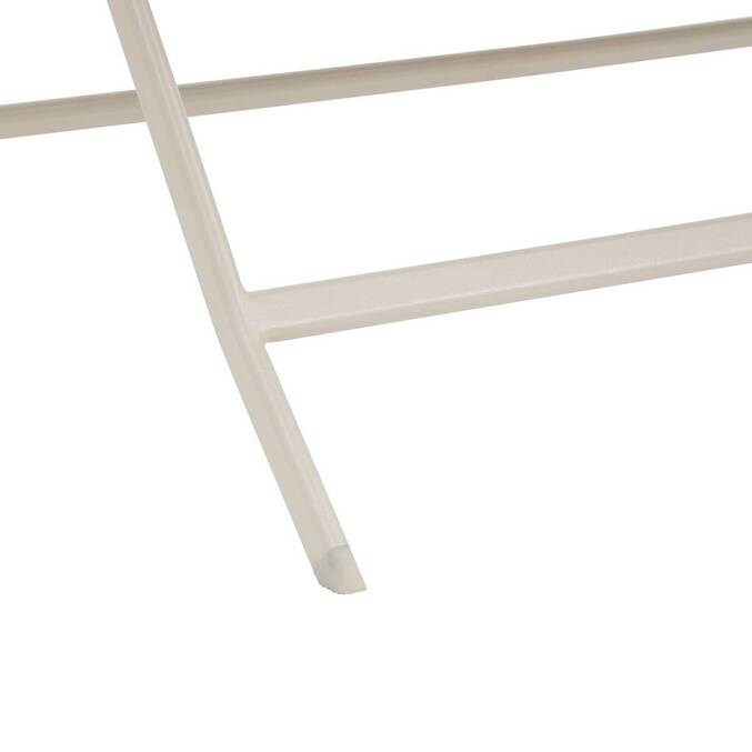 Rectangular folding garden table AZUA Spelt / Clay 6 seats - Epoxy-treated aluminum, Glass Spelt / Clay