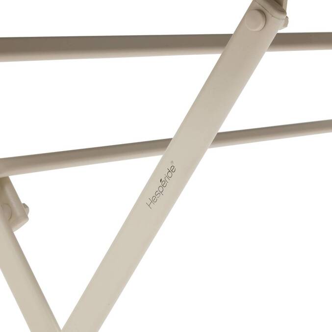 Rectangular folding garden table AZUA Spelt / Clay 4 seats - Epoxy-treated aluminum, Glass Spelt / Clay