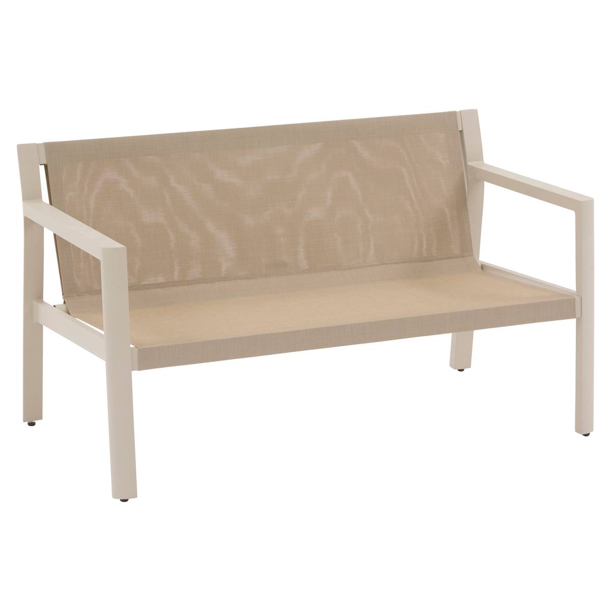 Garden lounge set FLOVIA Clay 4 seats - Epoxy-treated aluminum, Texaline Clay