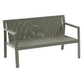 Garden lounge set FLOVIA Laurel green 4 seats - Epoxy-treated aluminum, Texaline Laurel