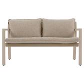 Garden lounge set FLOVIA Clay 4 seats - Epoxy-treated aluminum, Texaline Clay