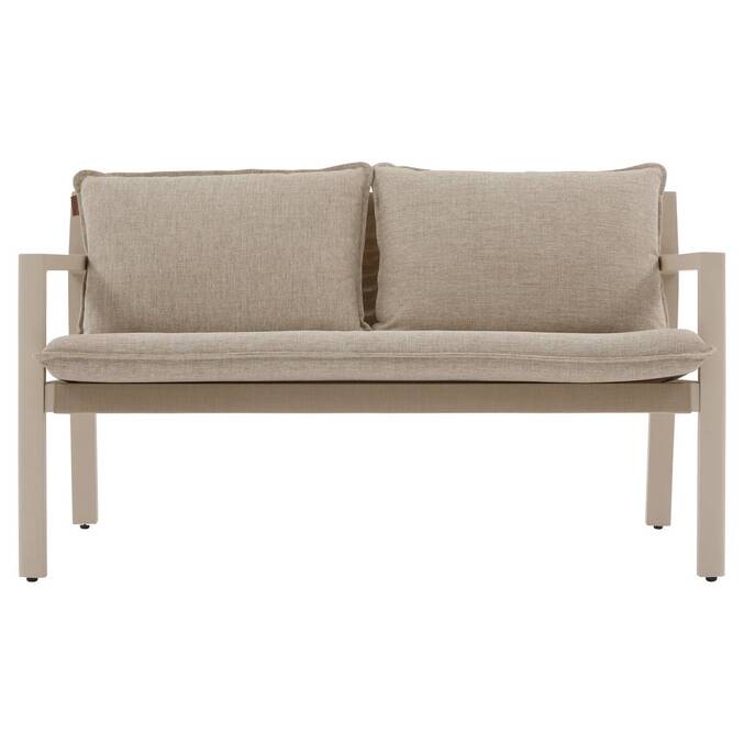 Garden lounge set FLOVIA Clay 4 seats - Epoxy-treated aluminum, Texaline Clay
