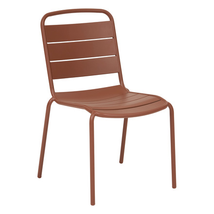 Square garden table set + 2 ALEGORIA chairs Acacia 2 seats - Epoxy-coated steel, Reinforced anti-rust treatment