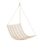 Hanging egg chair set DILMAU + PANAO stand White Epoxy-coated steel, Reinforced anti-rust treatment, Olefin Clay
