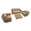 Conjunto de jardín en resina trenzada