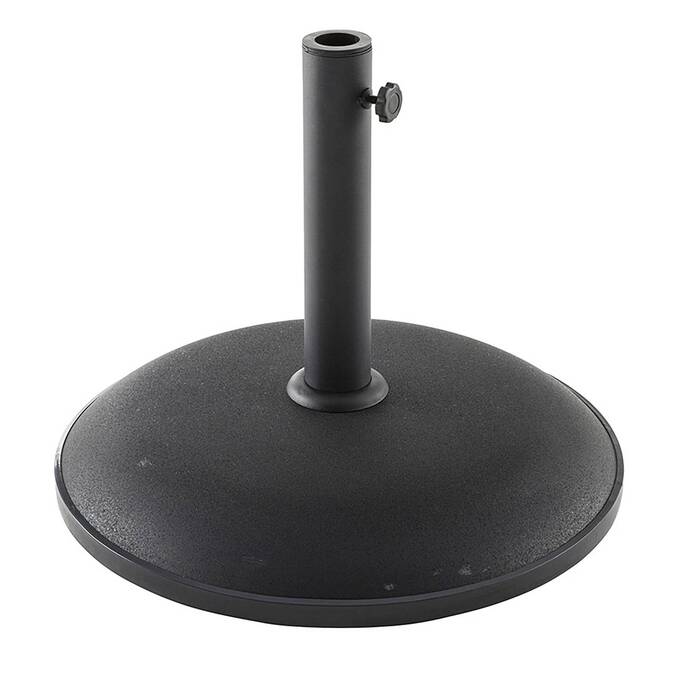 Base de sombrilla redonda DAILIO Negro 25 kg - Hormigón, Acero recubierto de epoxi Negro