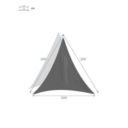 Vela de sombra triangular CURACAO Esmeralda 2 x 2 x 2 m - Poliéster