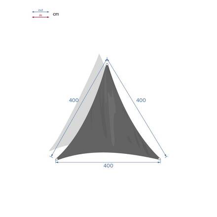 Vela de sombra triangular CURACAO Esmeralda 4 x 4 x 4 m - Poliéster