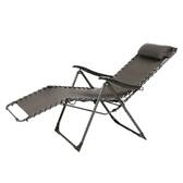 Sillón relax de jardín SILOS Antracita 5 posiciones - Acero con recubrimiento de epoxi, Texaline Antracita