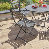 Silla de jardín plegable GREENSBORO Gris
