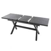Mesa de jardín extensible AXIOME Antracita 10 plazas - Aluminio recubierto de epoxi Pizarra granito