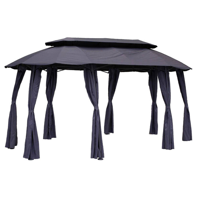 Cortinas para cenador MALDIVES Pizarra Para MALDIVES 5 x 3 m - Poliéster3445