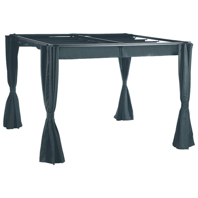 Cortinas para cenador PALMEIRA Pizarra Para PALMEIRA 3 x 3 m - Poliéster3445