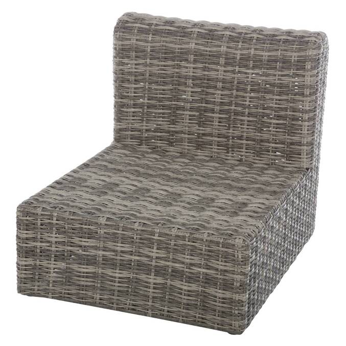 Sillón lounge de jardín sin brazos MOORÉA Tierra de sombra Aluminio tratado con epoxi, Resina sintética trenzada, Poliéster3544