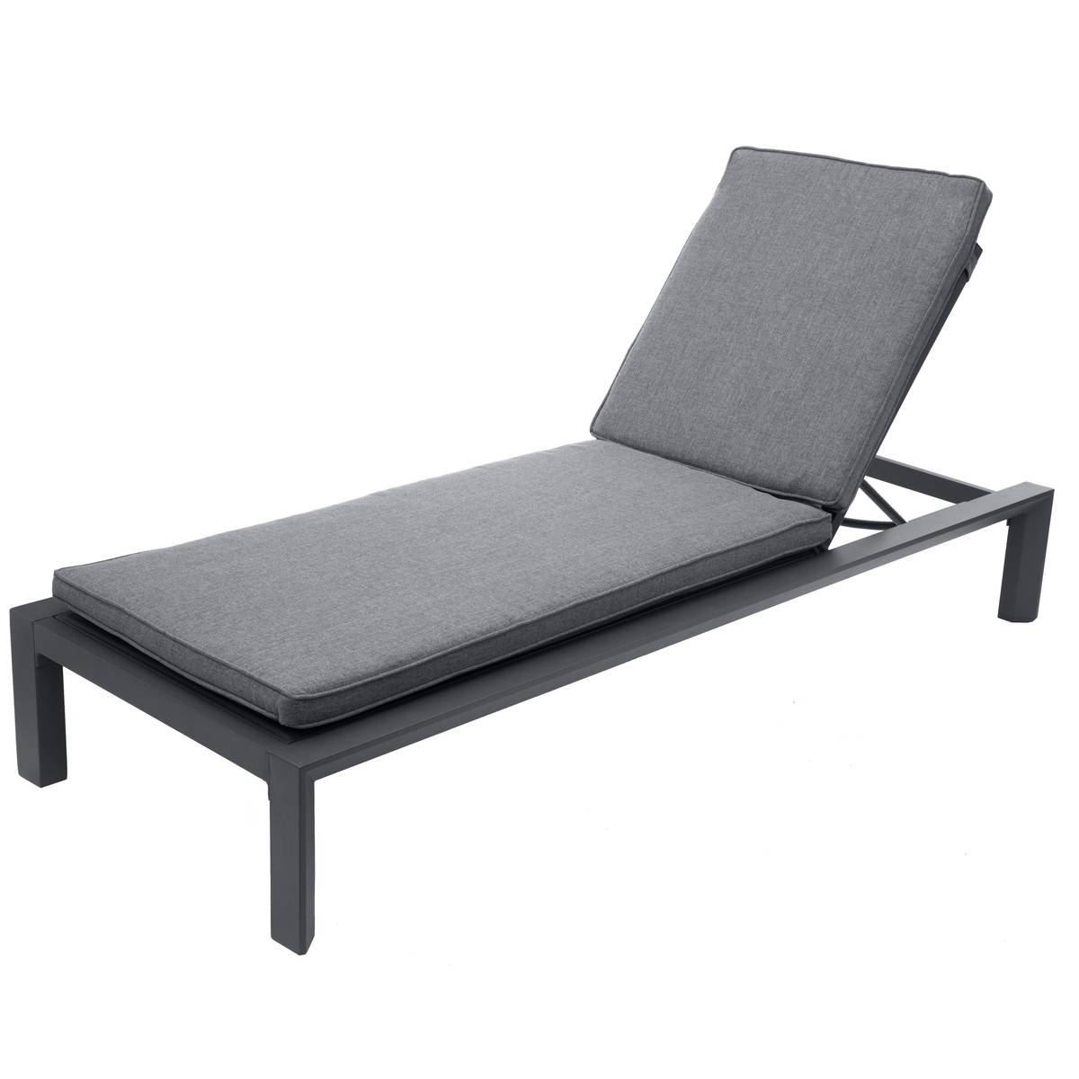 Cama de piscina ÉVASION Antracita / Grafito Aluminio tratado con epoxi, Texaline, Poliéster Antracita / Grafito