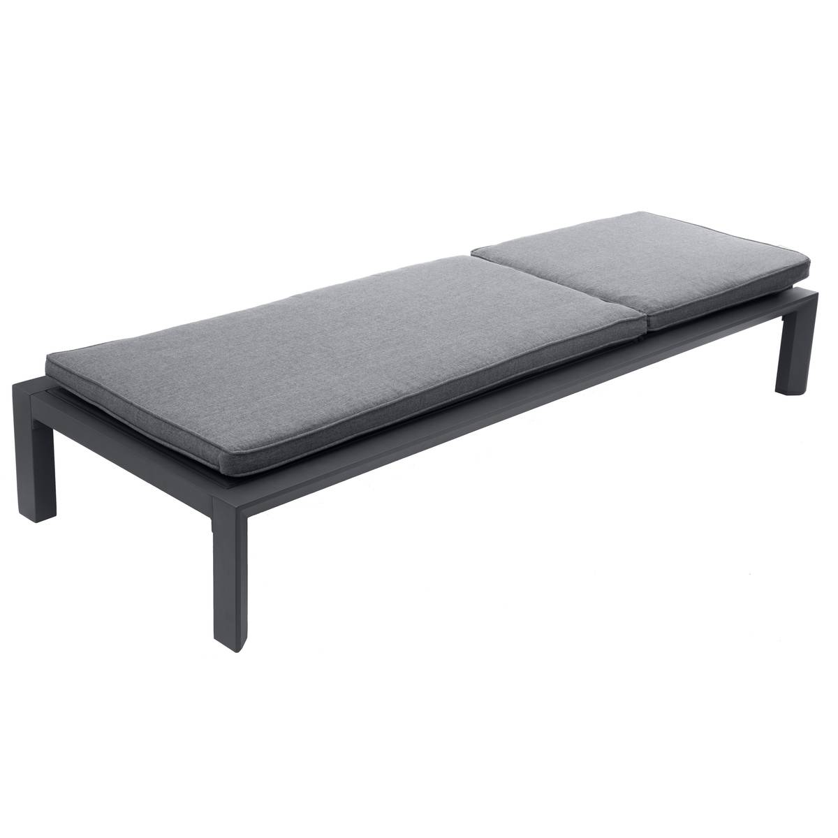 Cama de piscina ÉVASION Antracita / Grafito Aluminio tratado con epoxi, Texaline, Poliéster Antracita / Grafito
