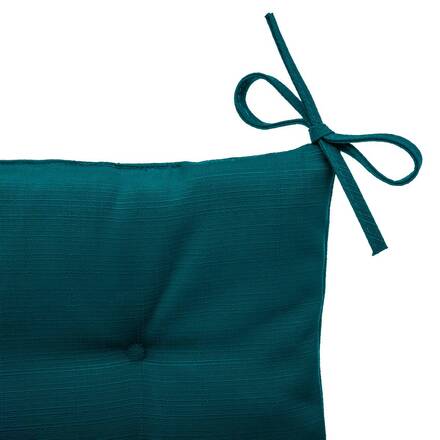 Cojín de silla cuadrado 4 puntos KORAI Azul pato 40 x 40 cm - Poliéster