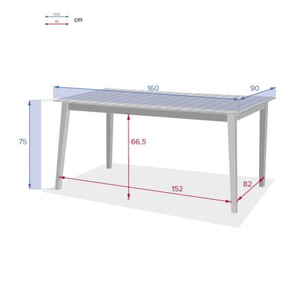 Mesa de jardín rectangular TIWI Acacia 8 plazas - Acacia certificado FSC®