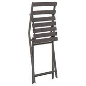 Silla de jardín plegable GREENSBORO Marron Acero recubierto de epoxi, Tratamiento antioxidante reforzado Tonka