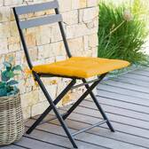 Cojín de silla cuadrado 4 puntos KORAI Amarillo mostaza 40 x 40 cm - Poliéster Amarillo mostaza