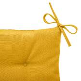 Cojín de silla cuadrado 4 puntos KORAI Amarillo mostaza 40 x 40 cm - Poliéster Amarillo mostaza