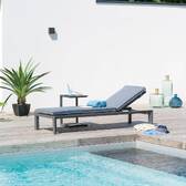 Cama de piscina ÉVASION Antracita / Grafito Aluminio tratado con epoxi, Texaline, Poliéster Antracita / Grafito