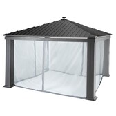 Cortinas mosquiteras para cenador PATIA Pizarra Para PATIA 4 x 4 m - Poliéster Pizarra