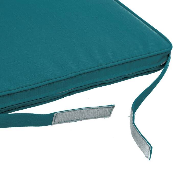 Cojín de silla con velcro KORAI Azul pato 40 x 40 cm - Poliéster3636