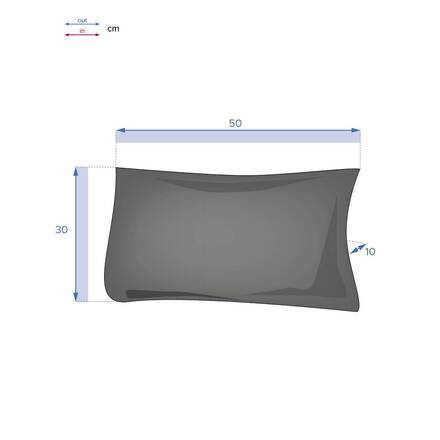 Cojín de exterior KORAI Azul pato 30 x 50 cm - Poliéster