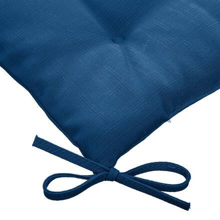 Cojín de silla cuadrado 4 puntos KORAI Azul índigo 40 x 40 cm - Poliéster