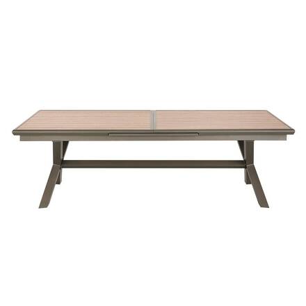 Mesa de jardín extensible AXIOME Marrón 12 plazas - Aluminio con recubrimiento de epoxi