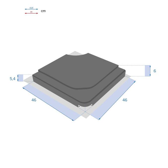 Base para sombrilla STACIO Negro 25 kg - Hormigón Negro